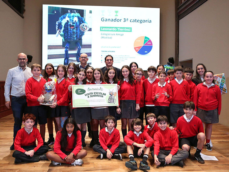 Alumnado ganador premio reciclon