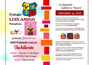 Folleto invitacion gala bachiller